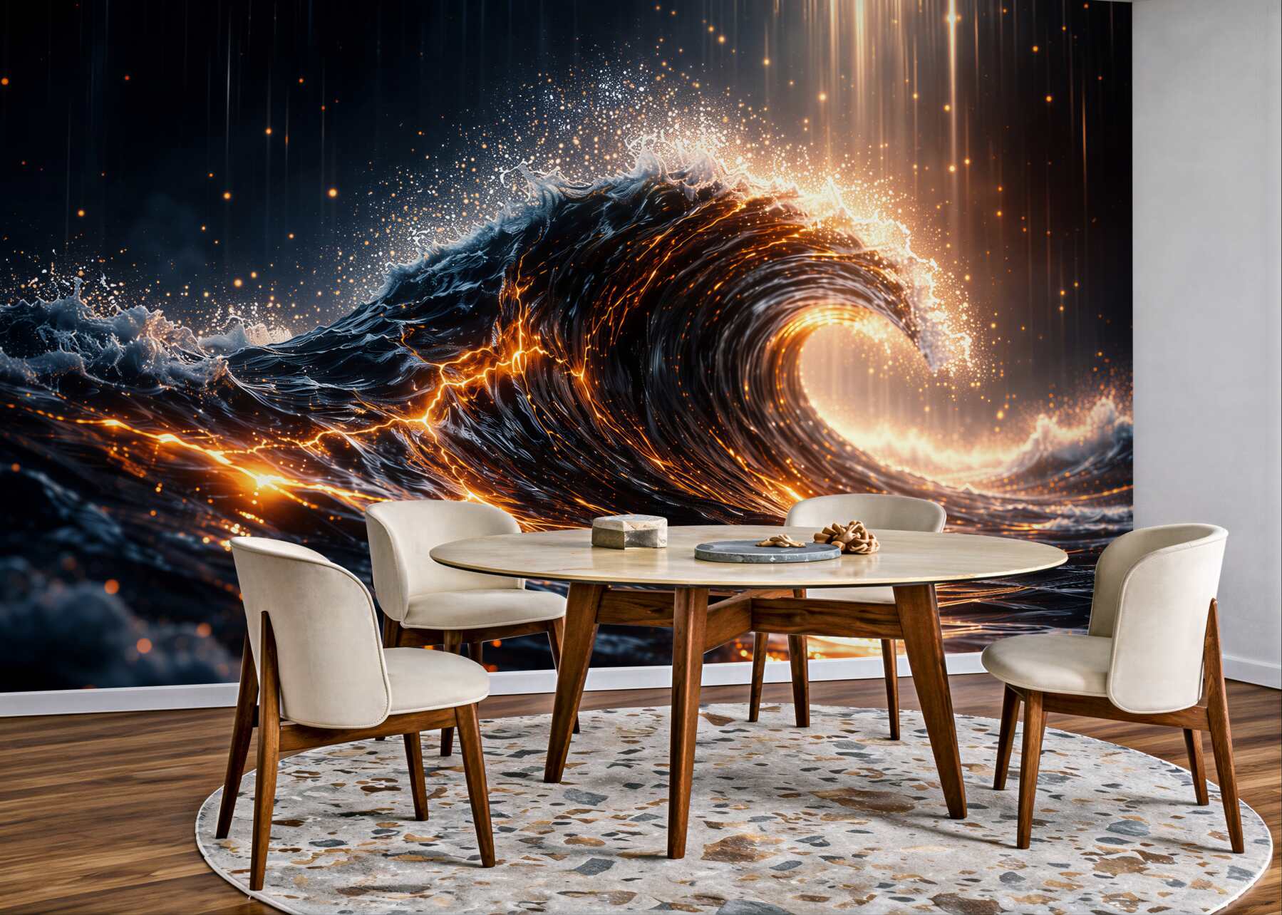 Fototapeta złota fala nocnego oceanu?v2345