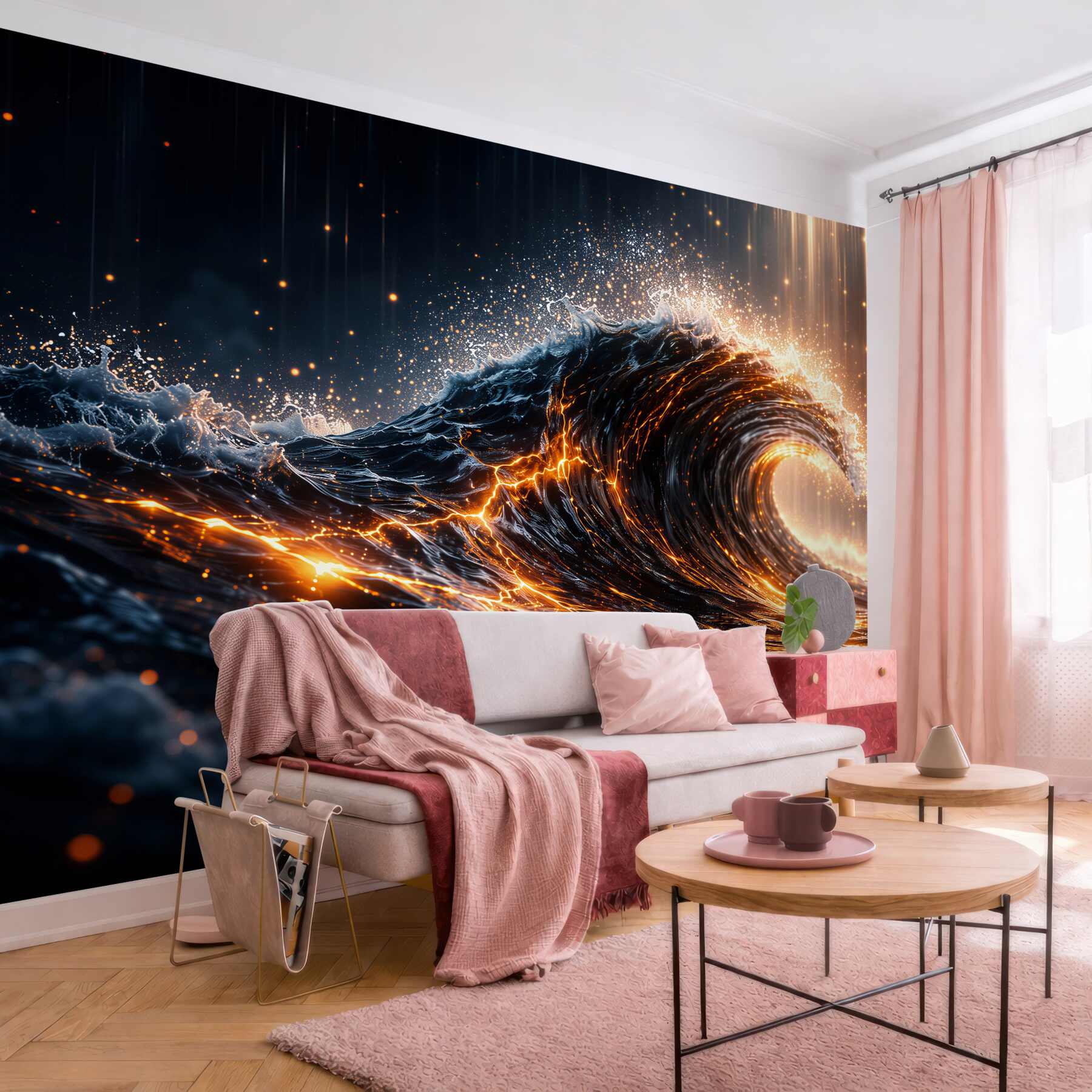 Fototapeta złota fala nocnego oceanu?v2345