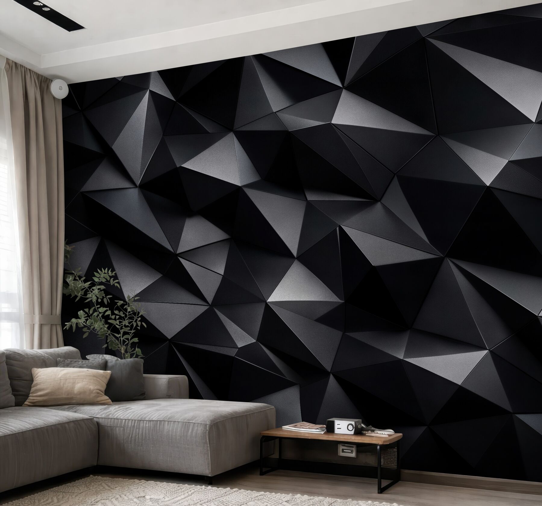 Fototapeta czarne geometryczne bryły 3d?v2345