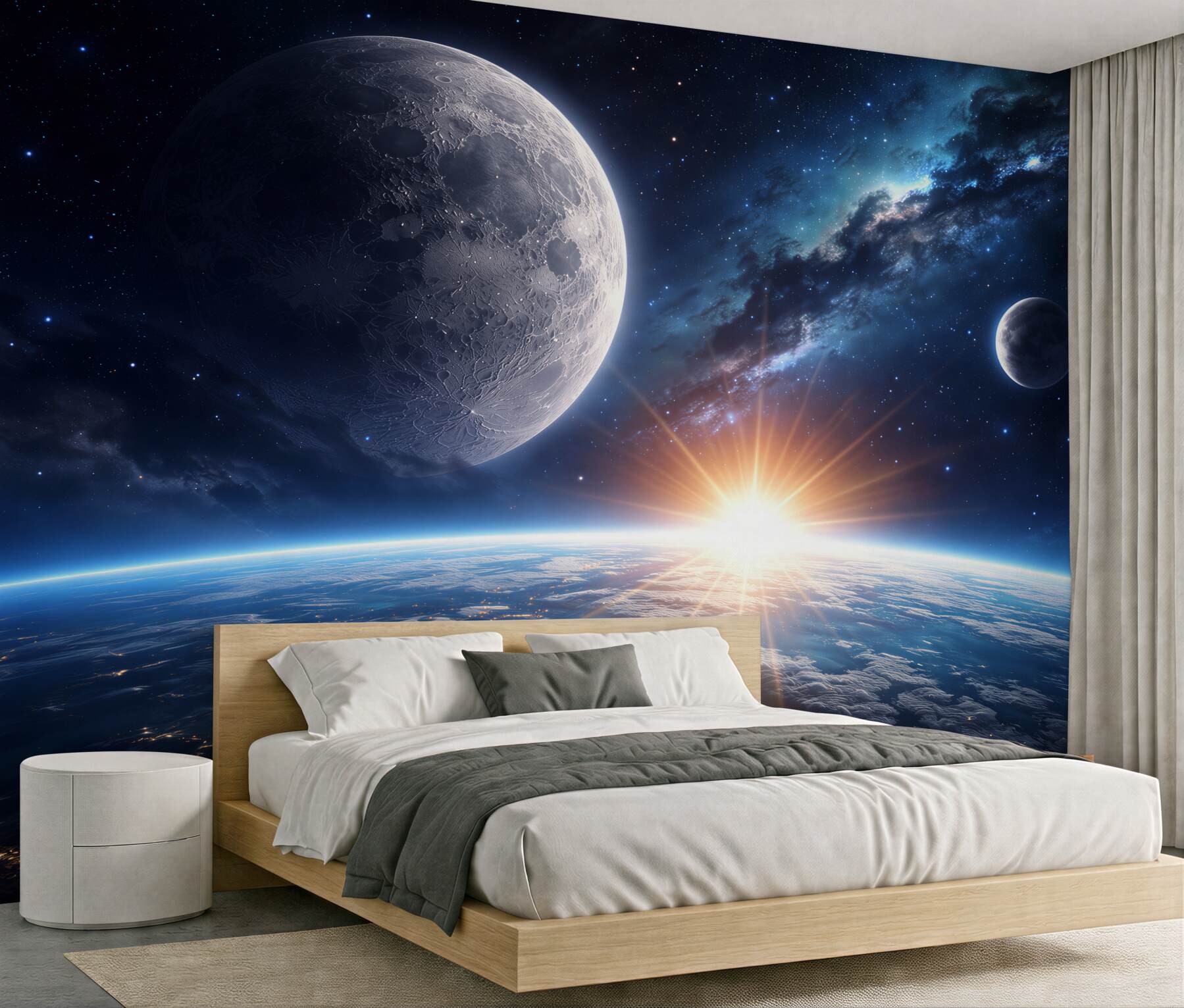 Fototapeta kosmiczny wschód nad planetą?v2345