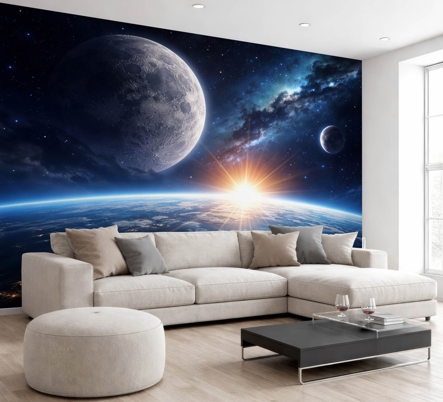 Fototapeta kosmiczny wschód nad planetą?v2345