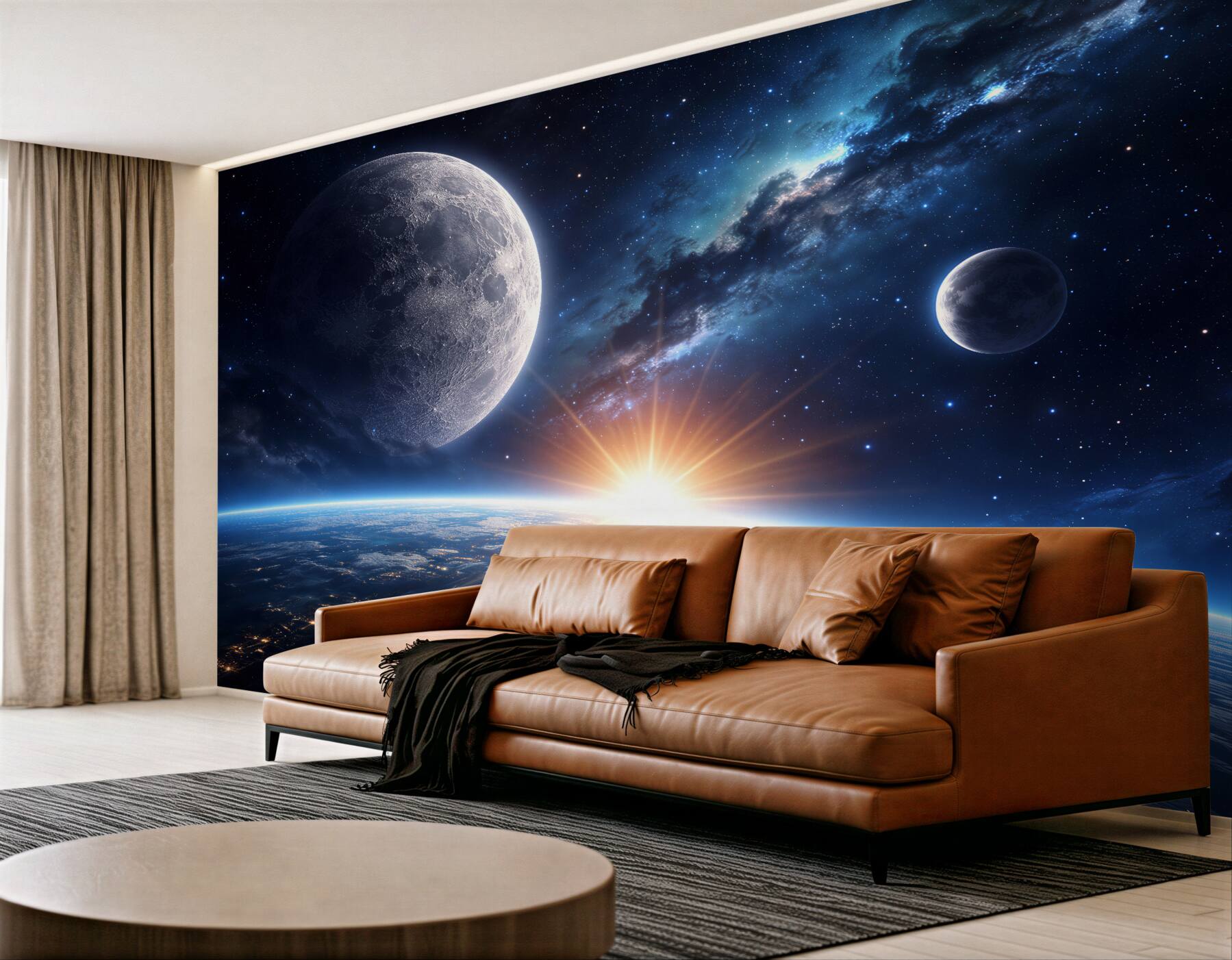 Fototapeta kosmiczny wschód nad planetą?v2345
