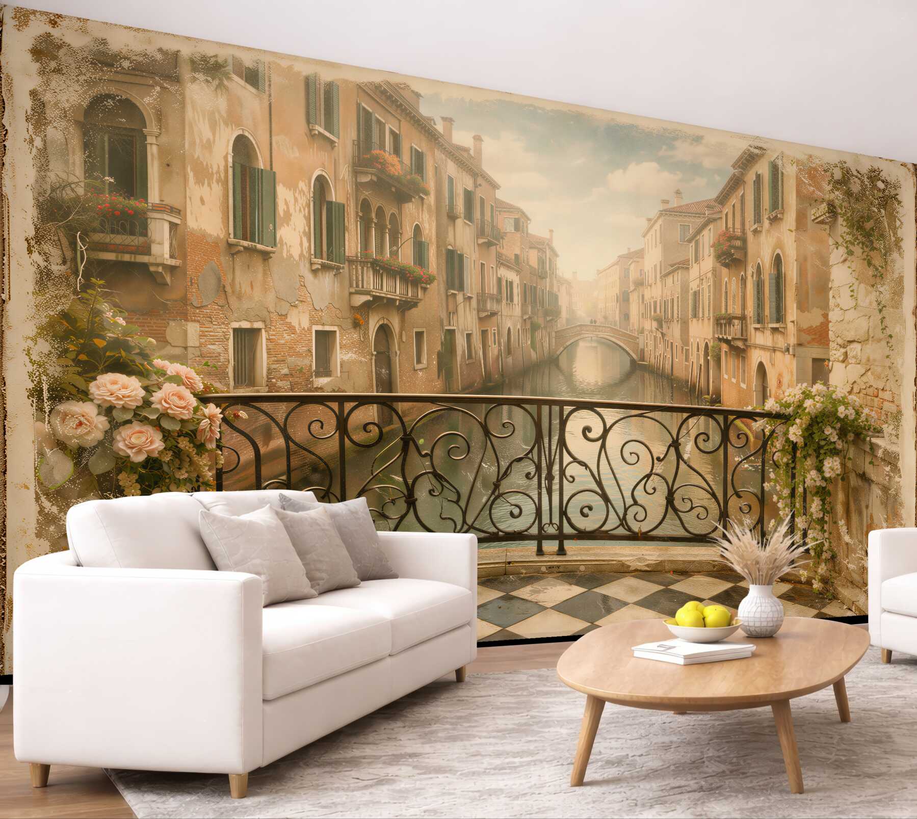 Fototapeta romantyczny balkon nad weneckim kanałem?v2345