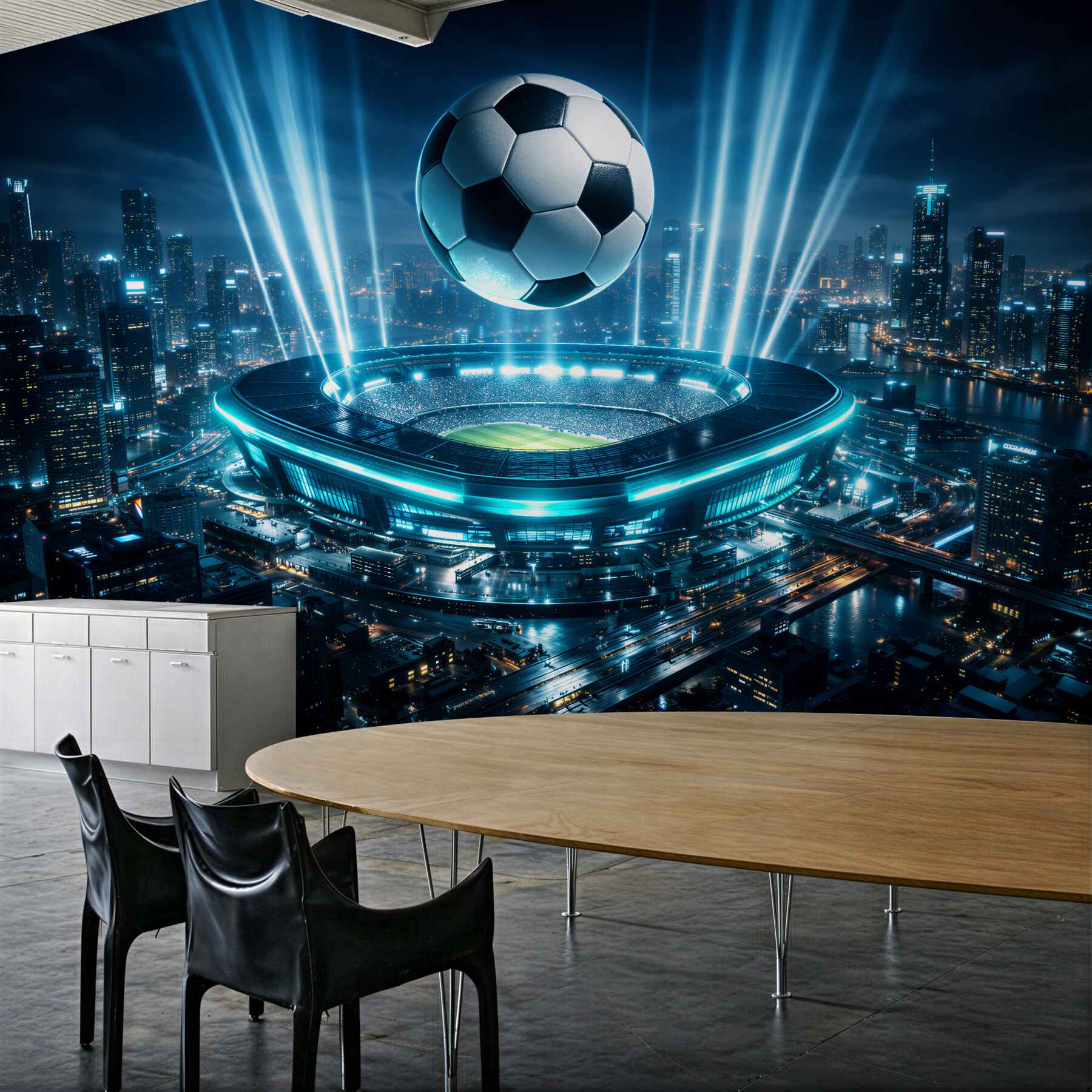 Fototapeta futurystyczny stadion w blasku miasta?v2345
