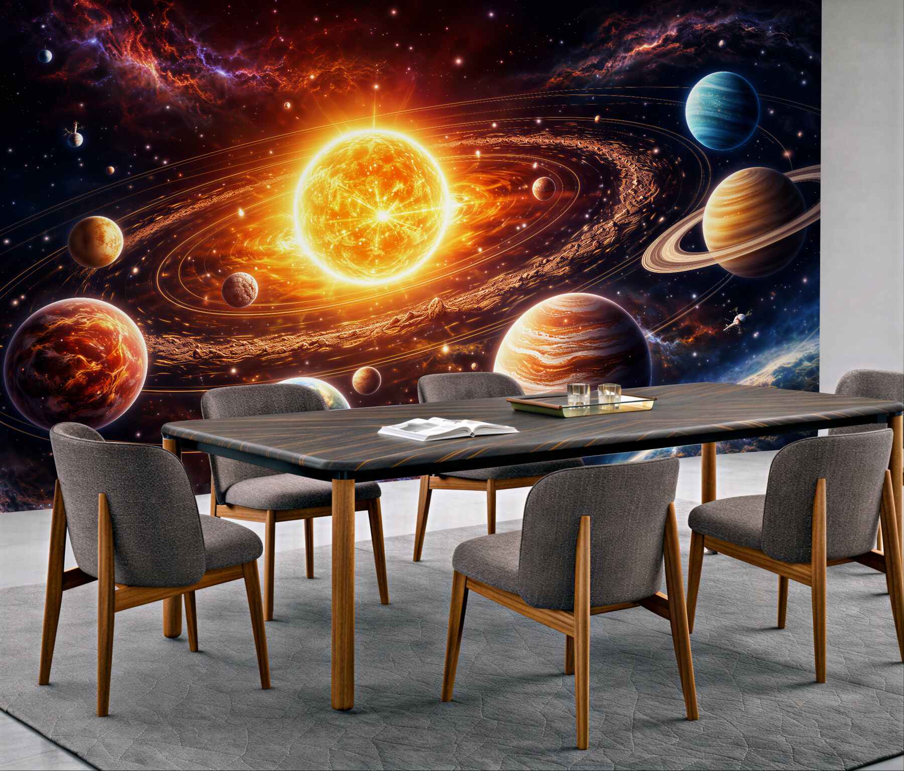 Fototapeta kosmiczny taniec planet?v2345