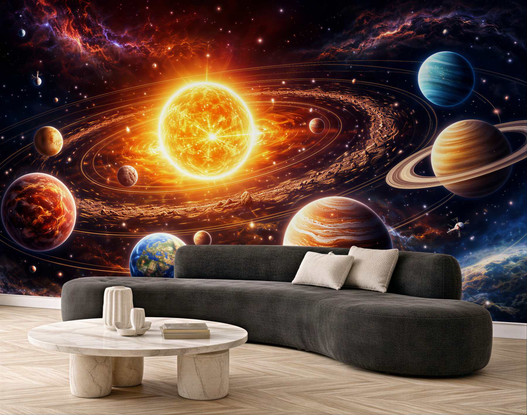 Fototapeta kosmiczny taniec planet?v2345