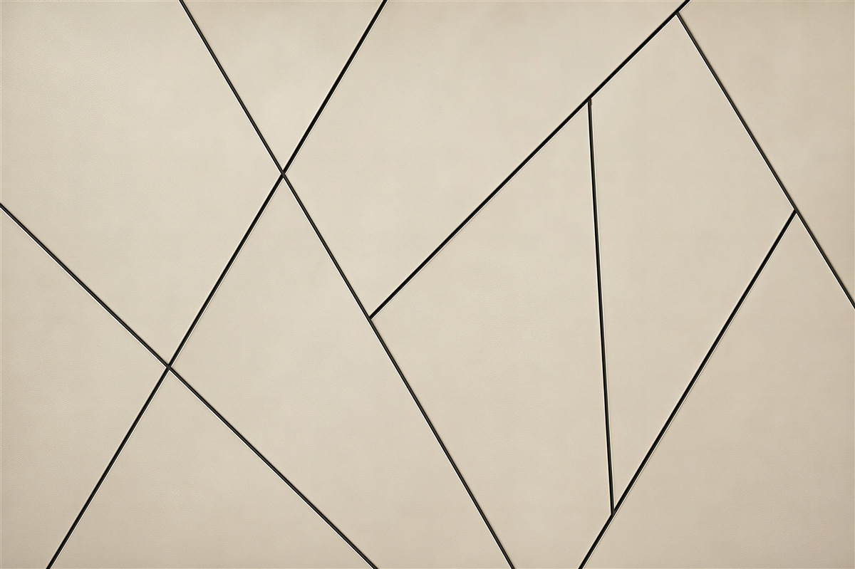 Fototapeta geometryczna abstrakcja beżowa ze złotymi liniami
