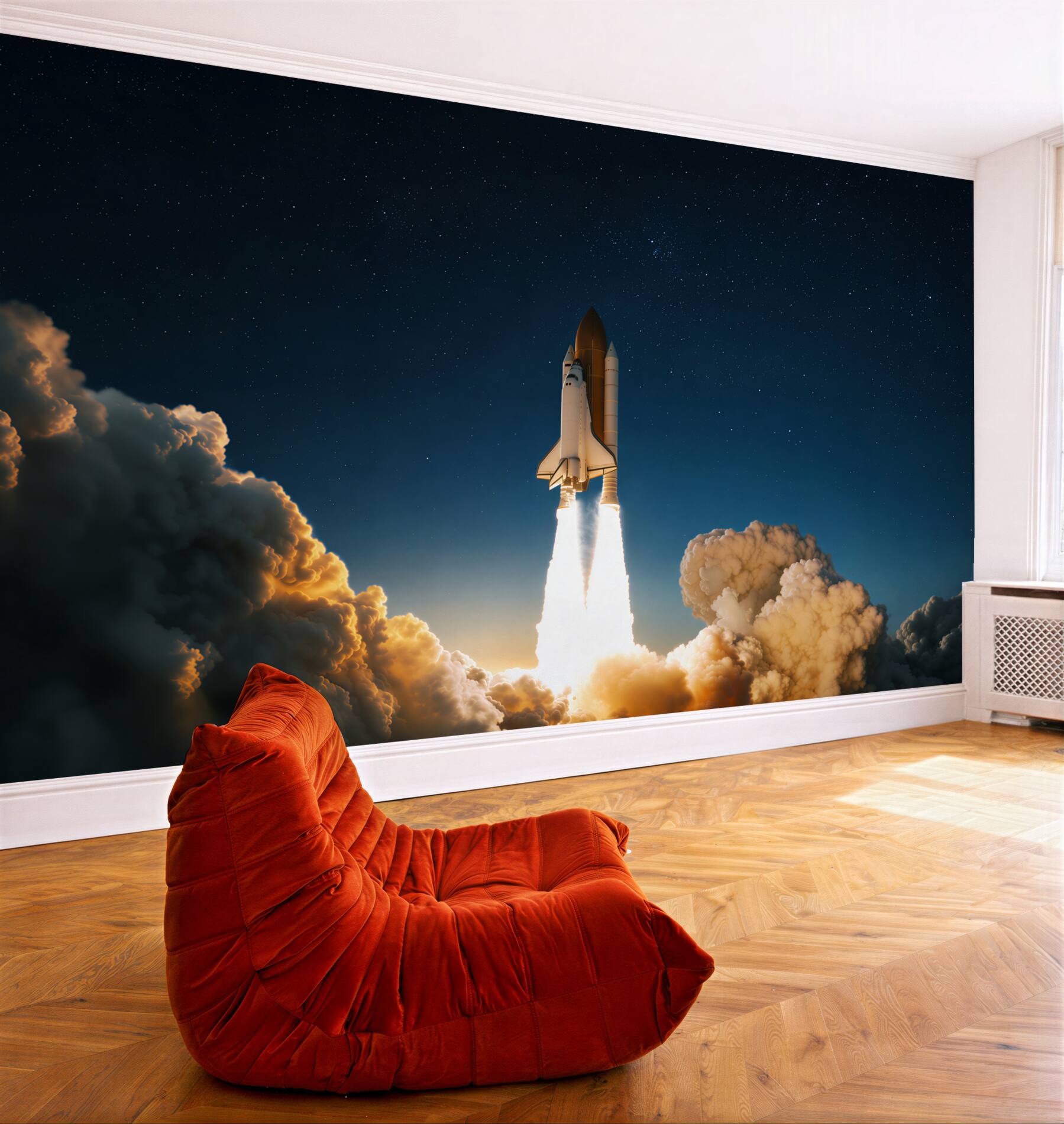Fototapeta statek kosmiczny startujący w kosmos