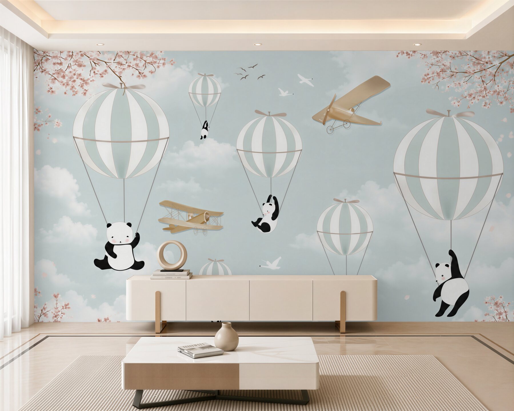 Fototapeta balony i pandy