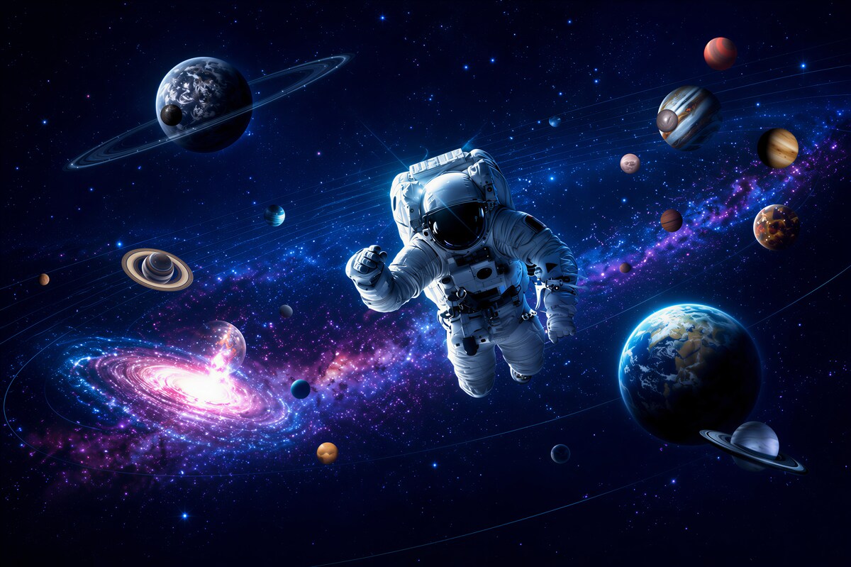 Fototapeta astronauta w kosmosie