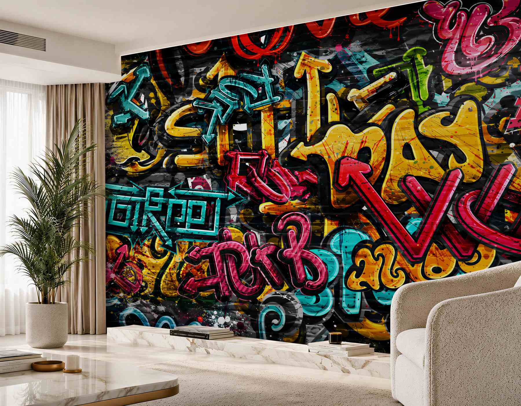 Fototapeta kolorowe uliczne graffiti
