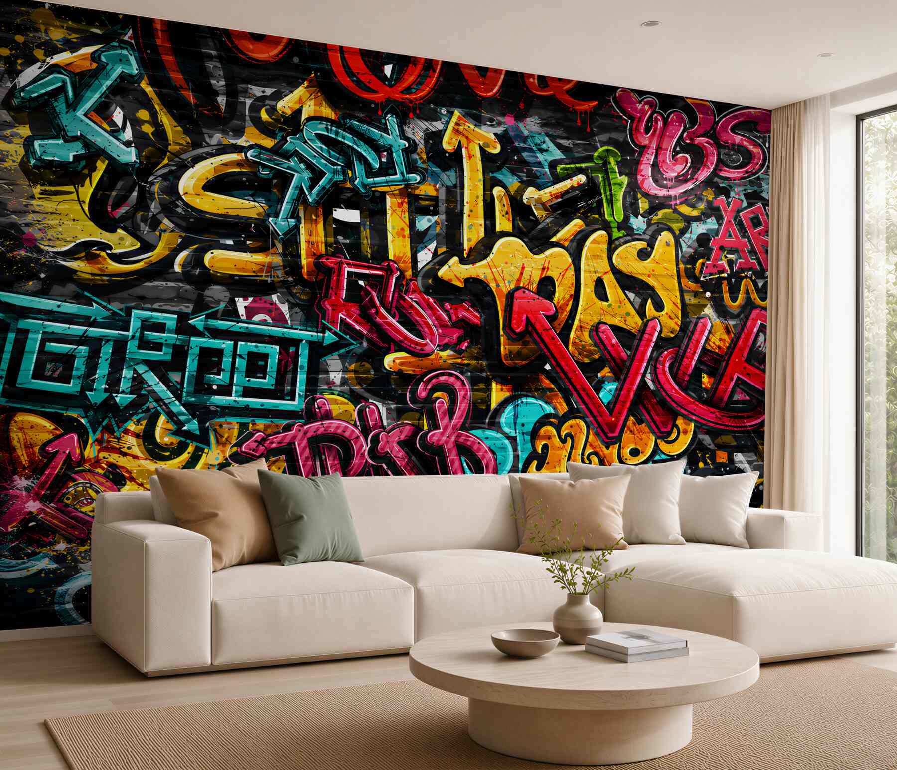 Fototapeta kolorowe uliczne graffiti?v2345