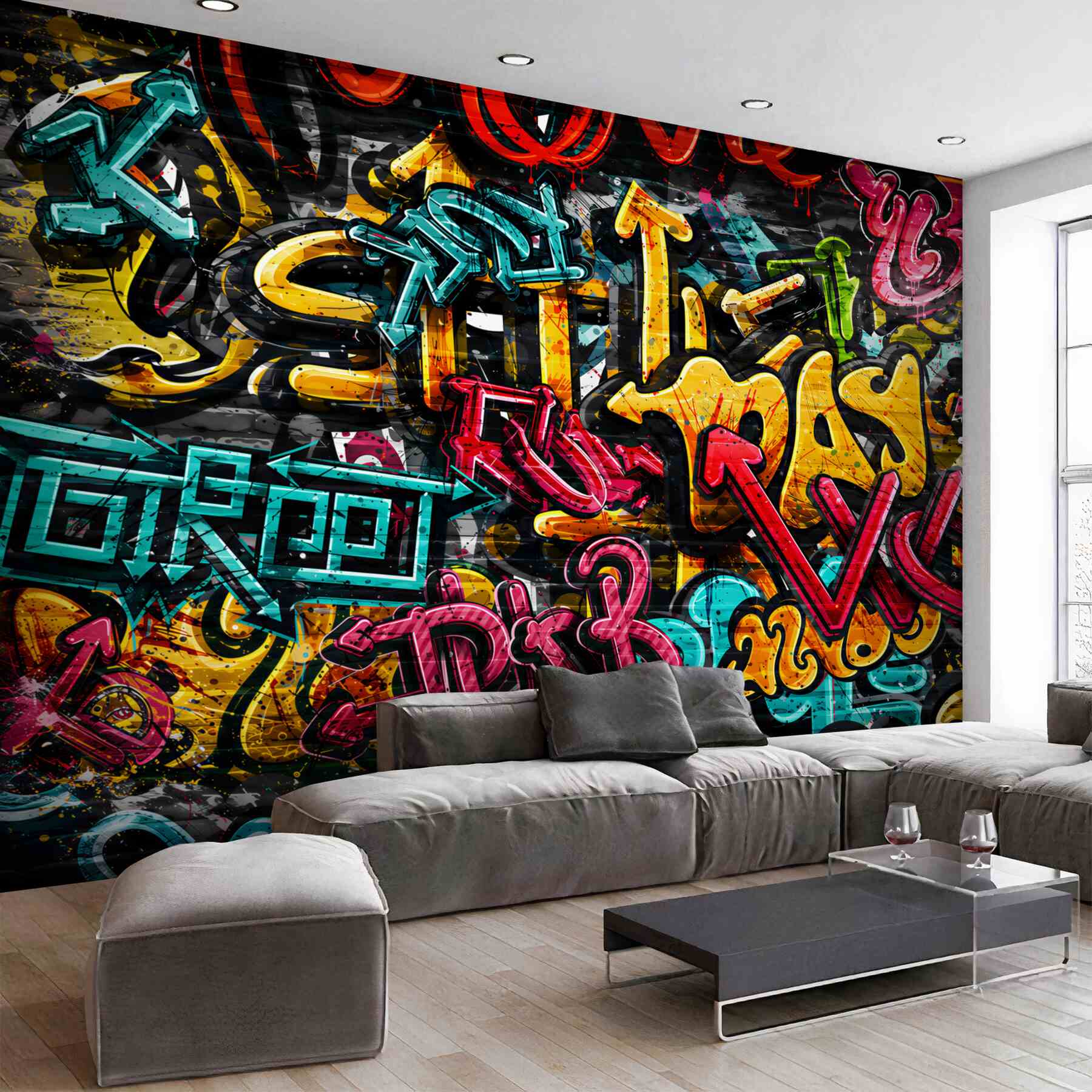 Fototapeta kolorowe uliczne graffiti?v2345