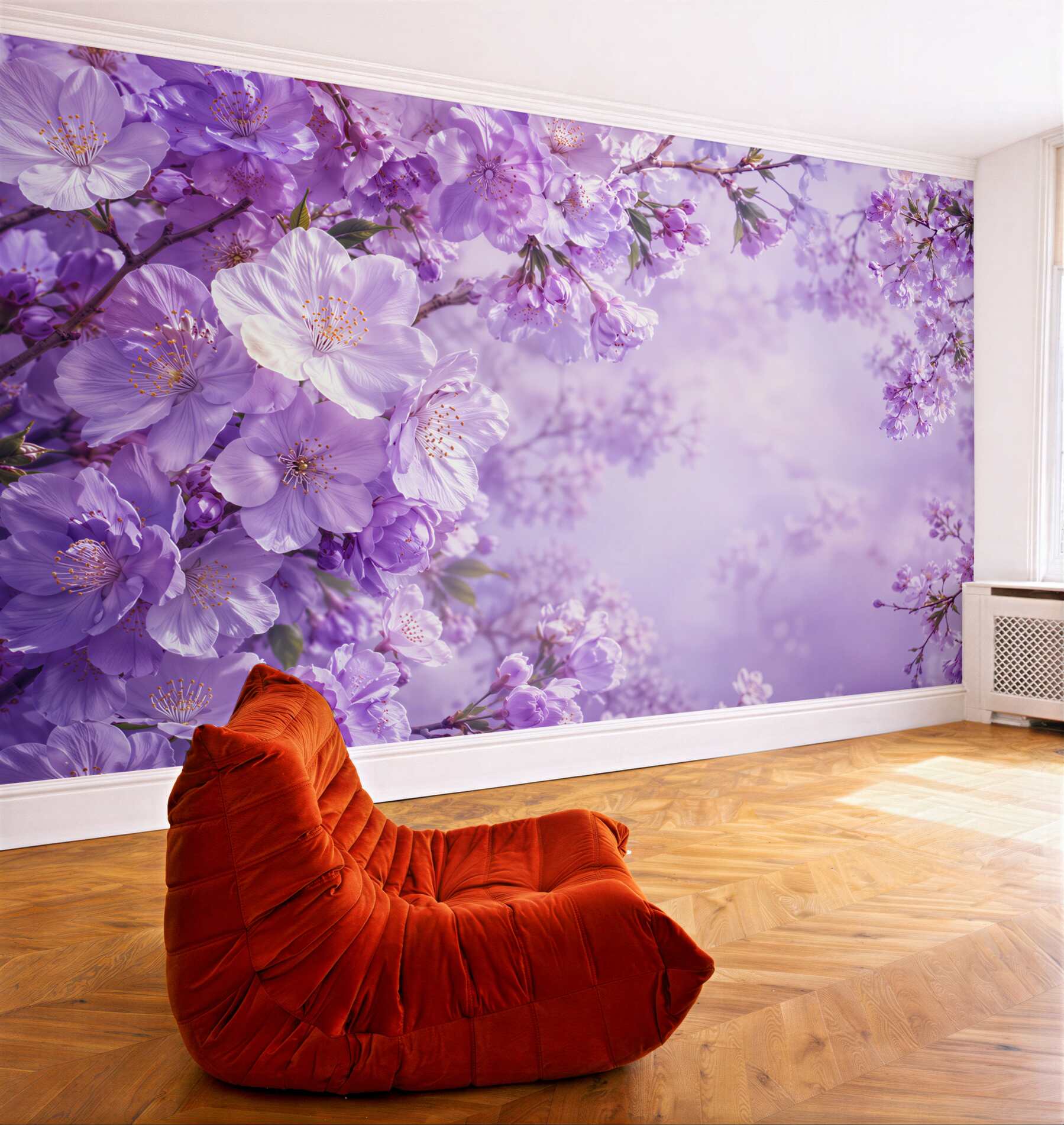 Fototapeta liliowe kolory delikatnej orchidei