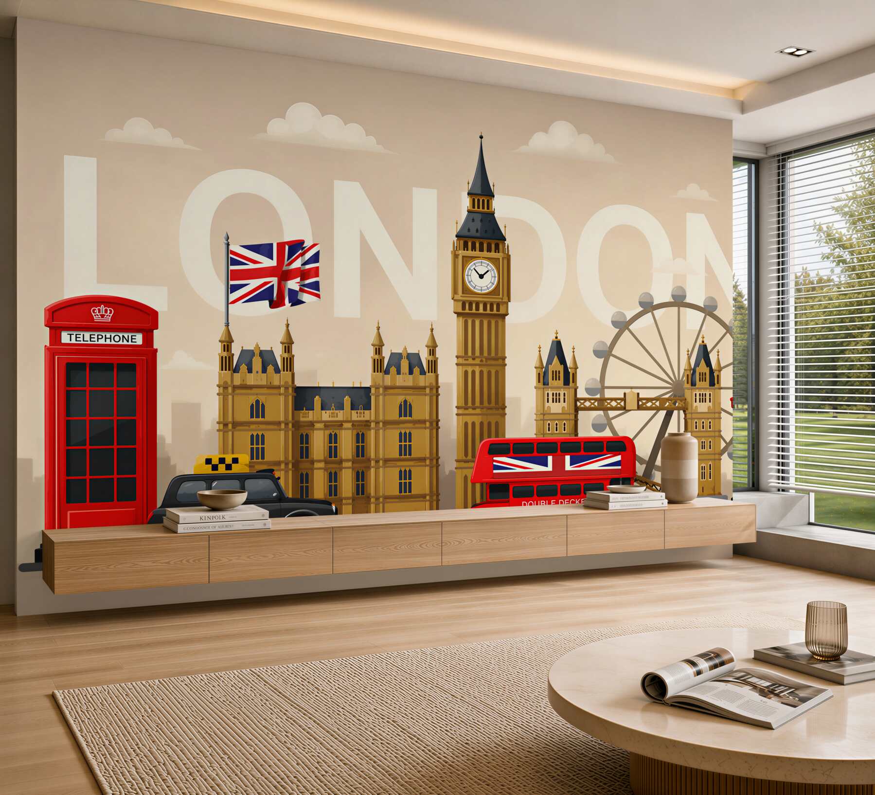 Fototapeta główne symbole Londynu, Wielka Brytania