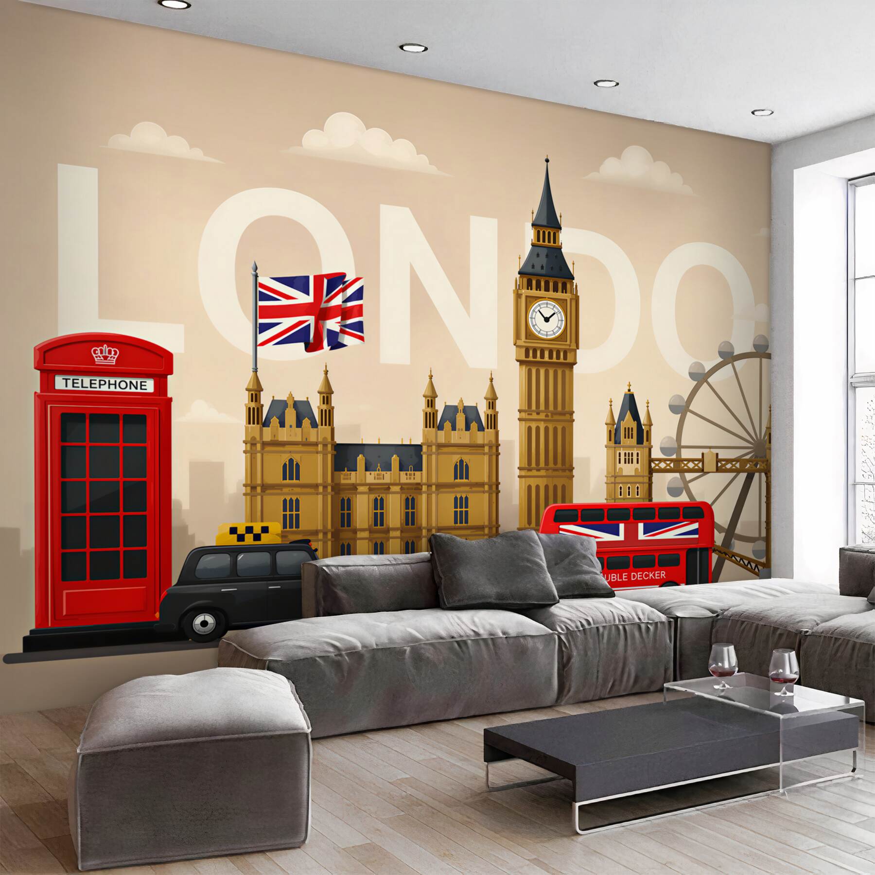 Fototapeta główne symbole Londynu, Wielka Brytania?v2345