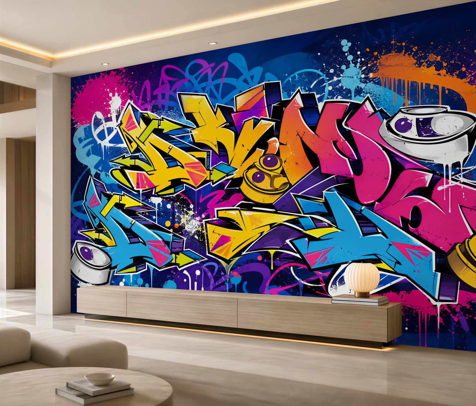 Fototapeta jasne napisy różniące się od tekstu graffiti