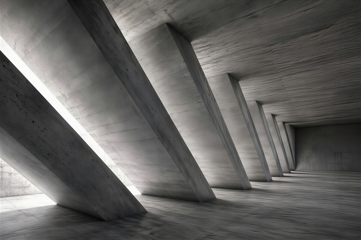 Fototapeta architektoniczny szary tunel