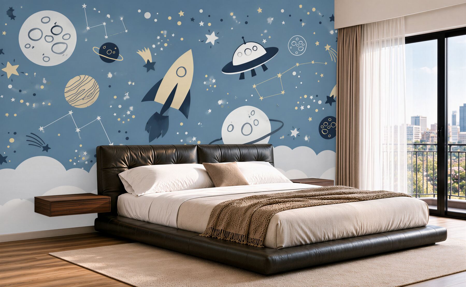 Fototapeta rakieta i ufo w kosmosie?v2345