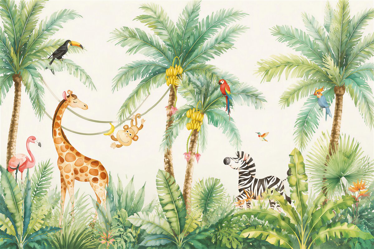 Fototapeta żyrafa, giraffidae i Tapeta