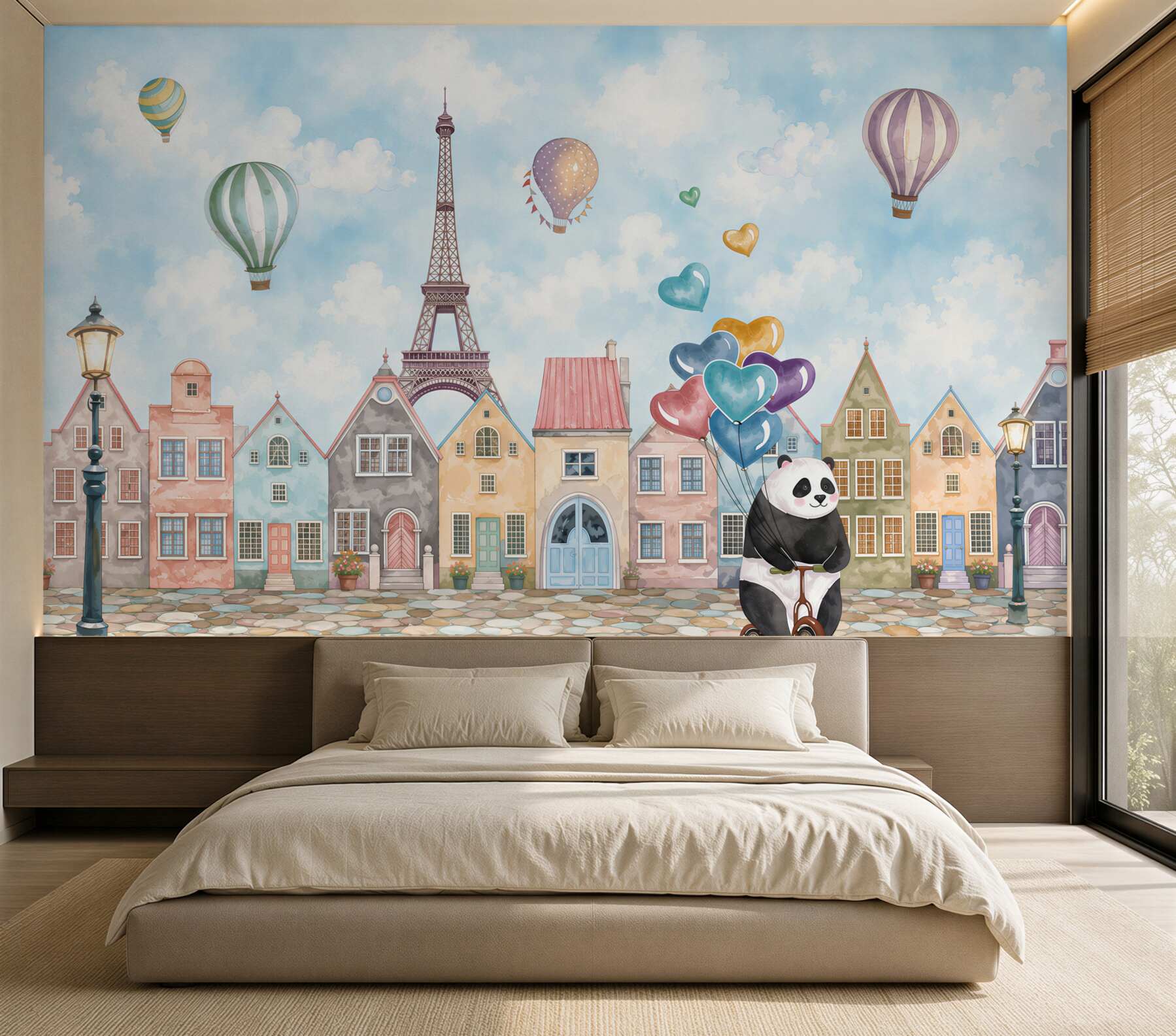 Fototapeta Panda na rowerze w Paryżu?v2345