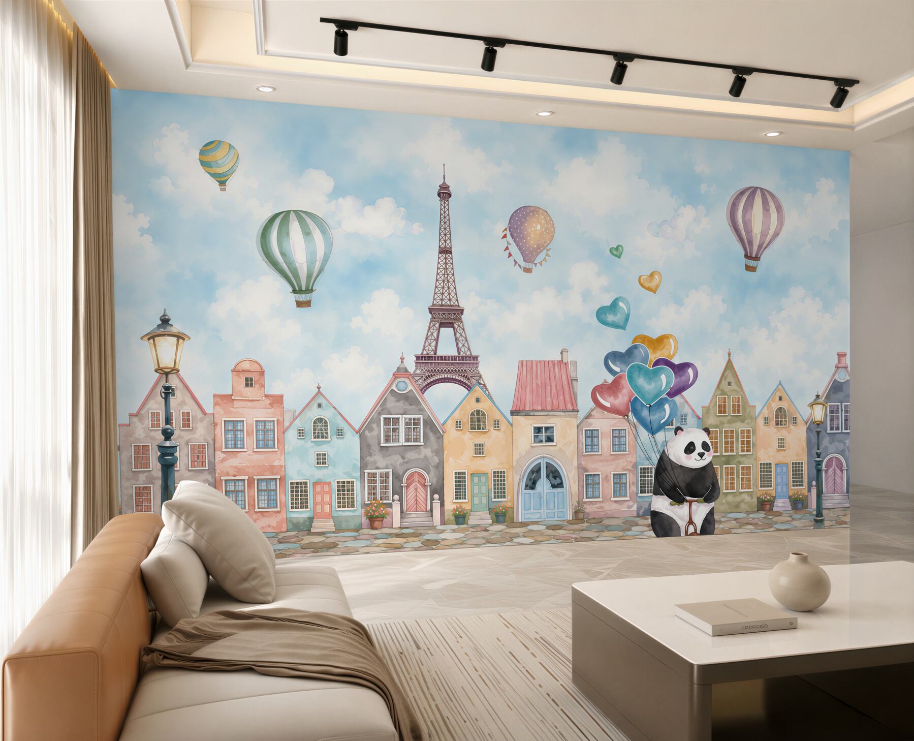 Fototapeta Panda na rowerze w Paryżu?v2345