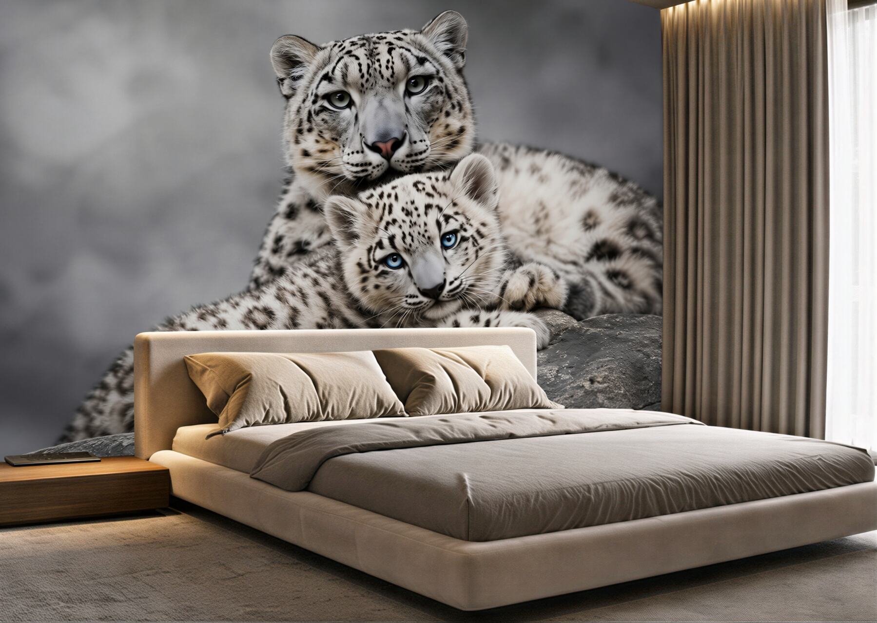 Fototapeta Matka i młode lamparta?v2345