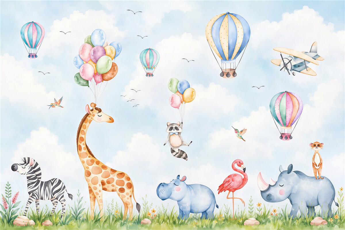 Fototapeta Zwierzęta i balony