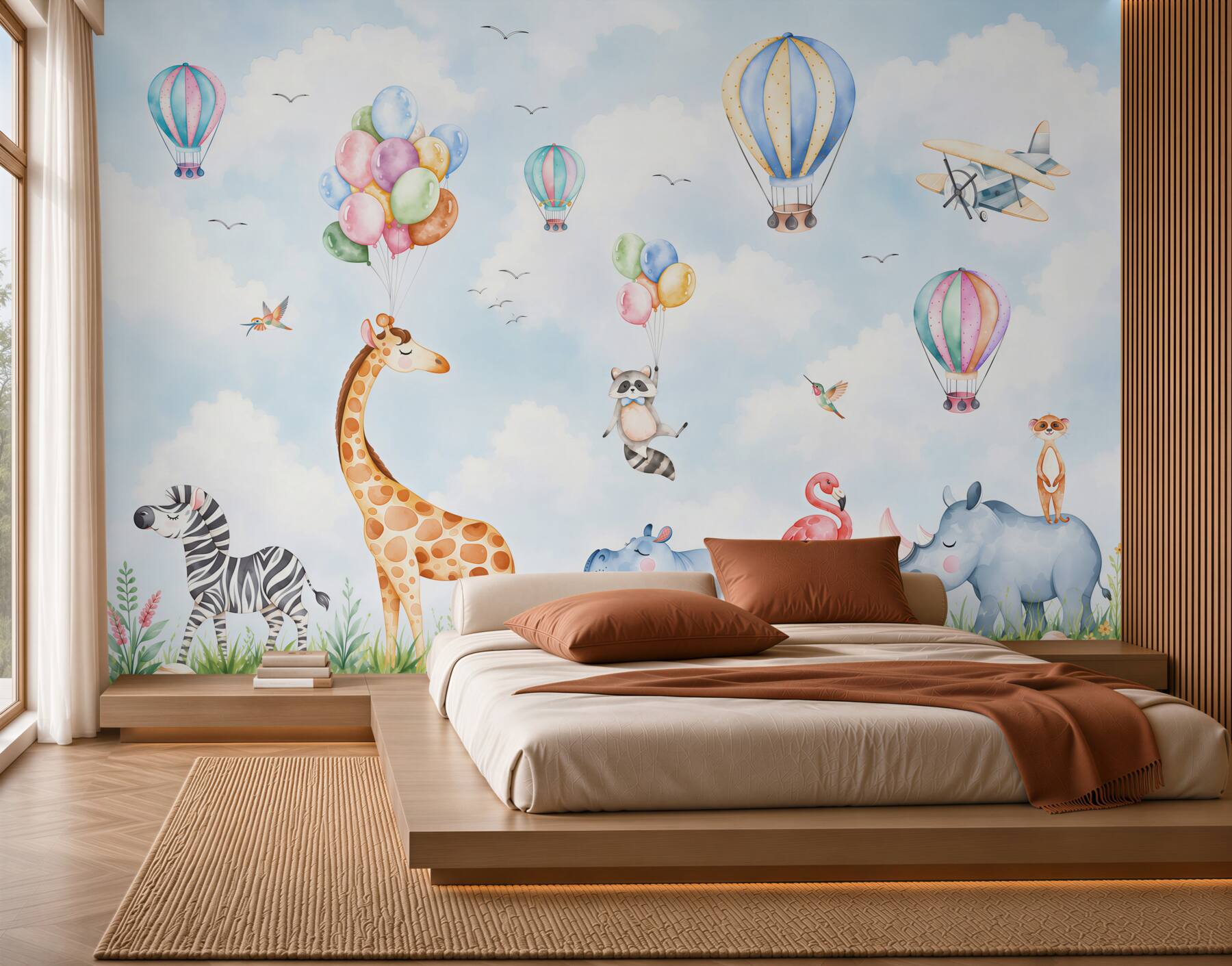 Fototapeta Zwierzęta i balony?v2345