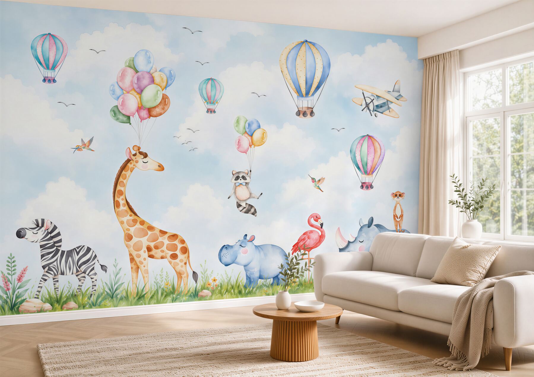 Fototapeta Zwierzęta i balony