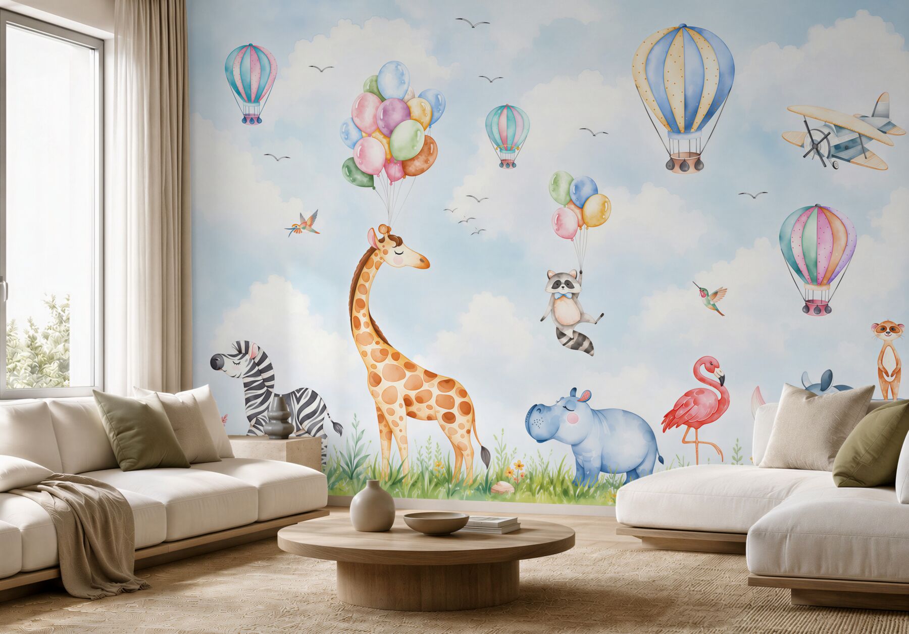 Fototapeta Zwierzęta i balony?v2345