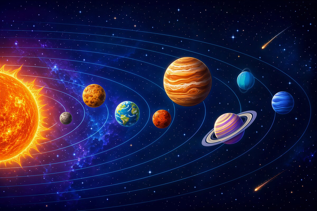 Fototapeta Kolejność planet we wszechświecie