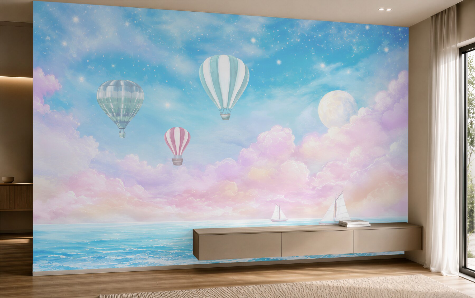 Fototapeta Balony nad jachtami