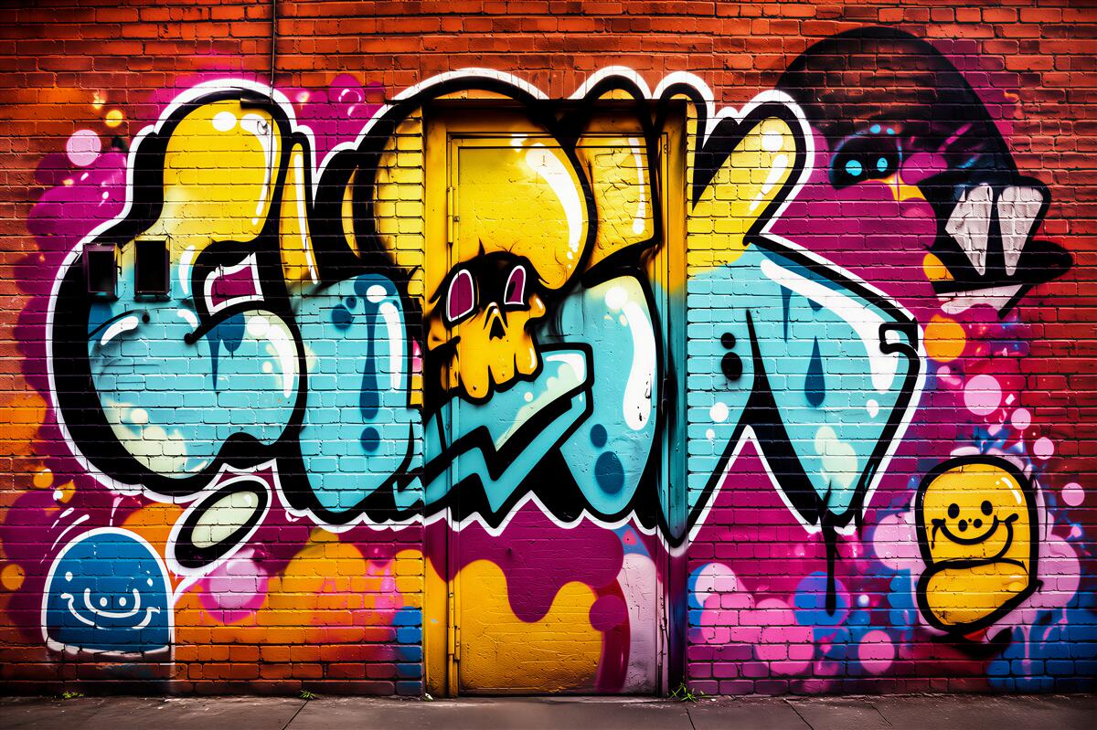 Fototapeta Jasny napis graffiti