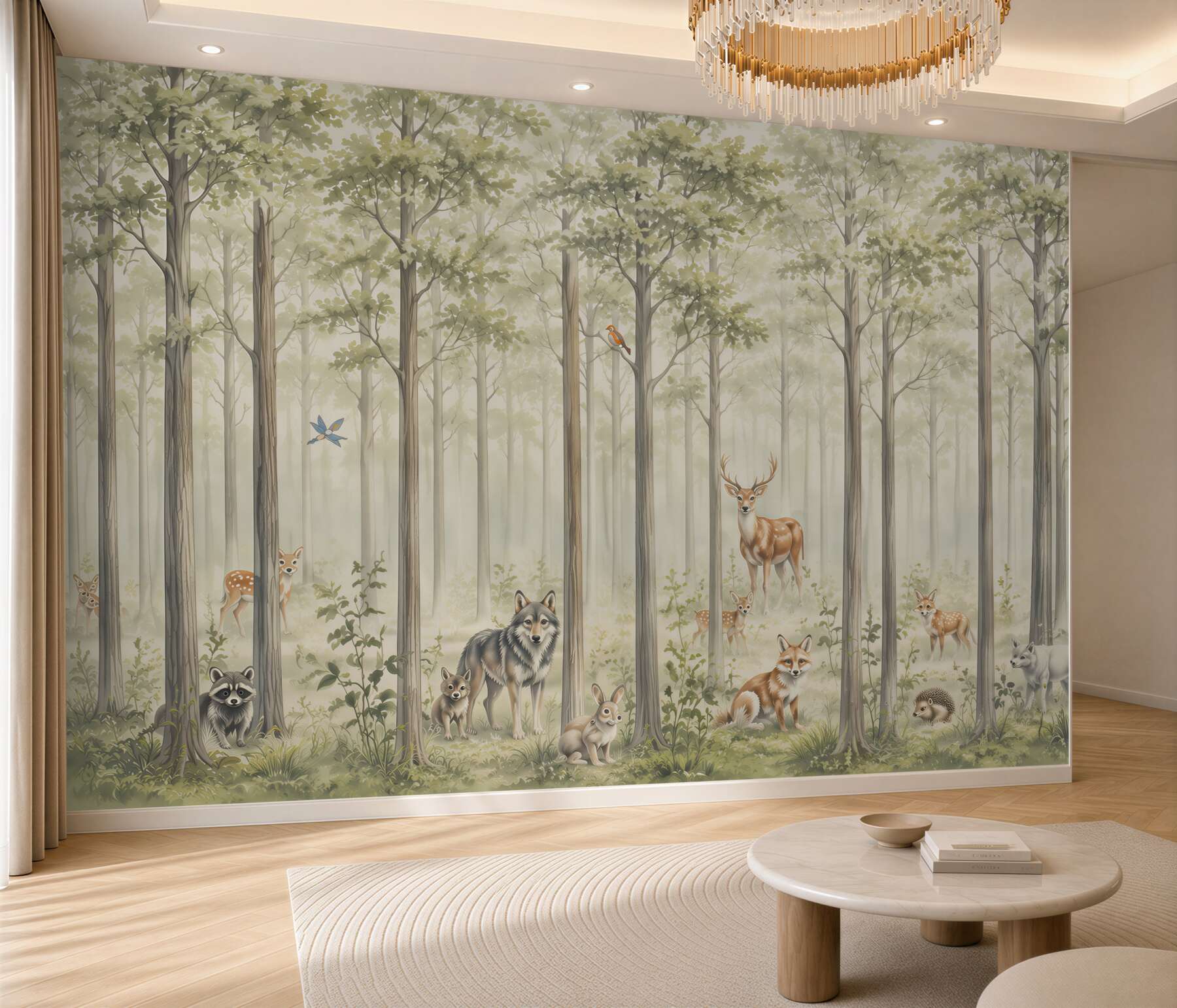 Fototapeta Smukły las liściasty i jego mieszkańcy?v2345