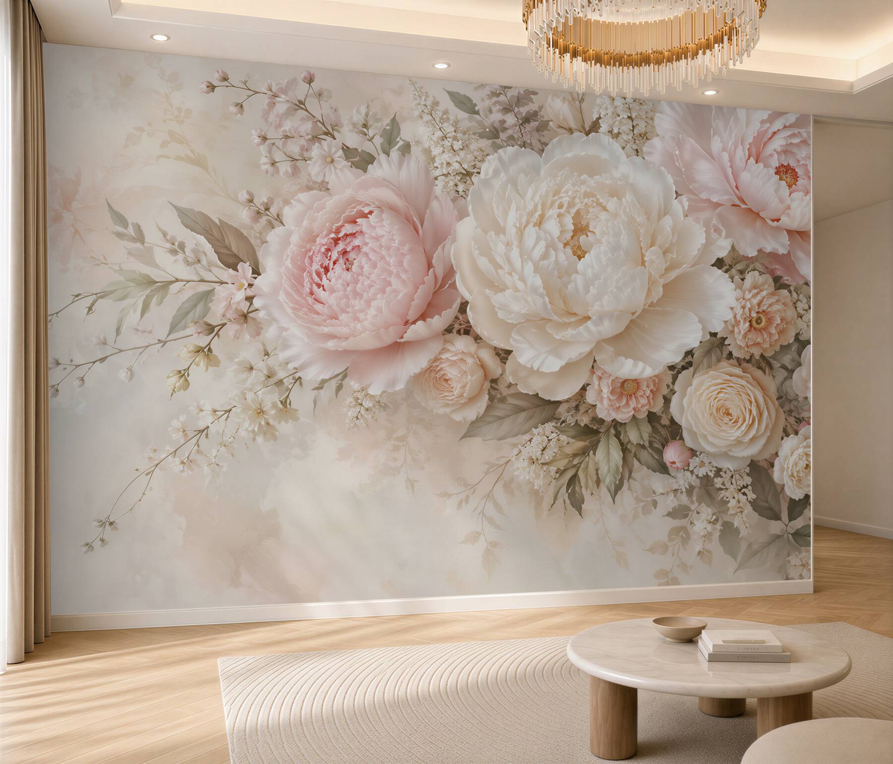 Fototapeta Romantyczne Peonie w Delikatnych Odcieniach