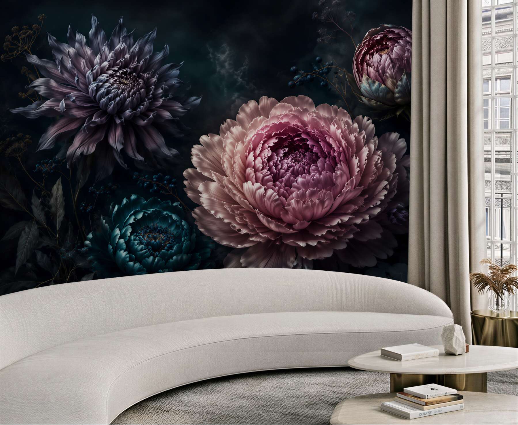 Fototapeta Ciemne Peonie Elegancji?v2345