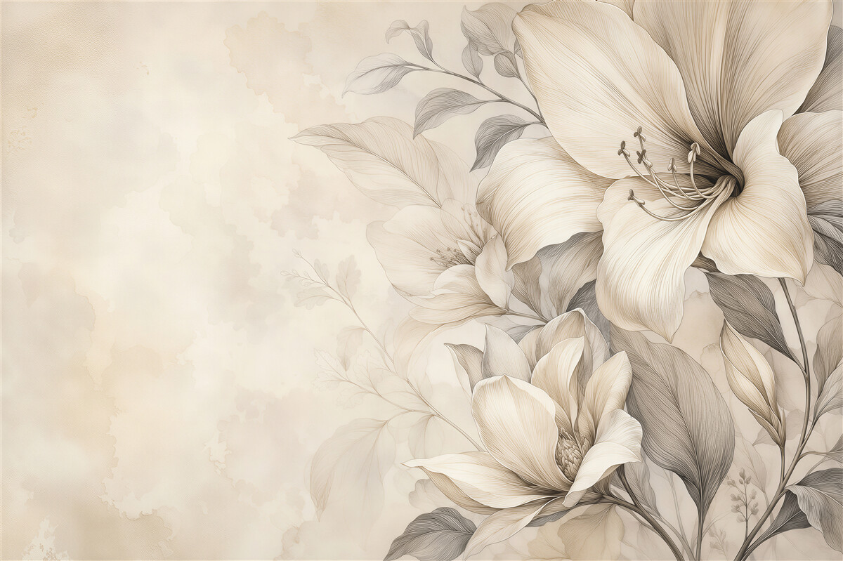 Fototapeta Fototapeta Elegancka Fototapeta z Magnoliami