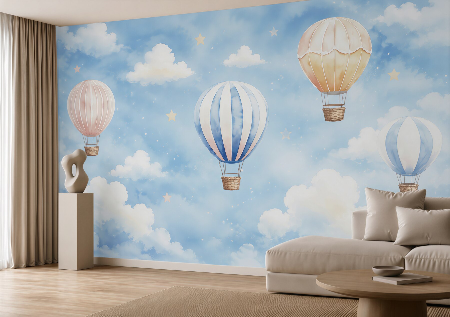 Fototapeta Balony na niebie z chmurami?v2345