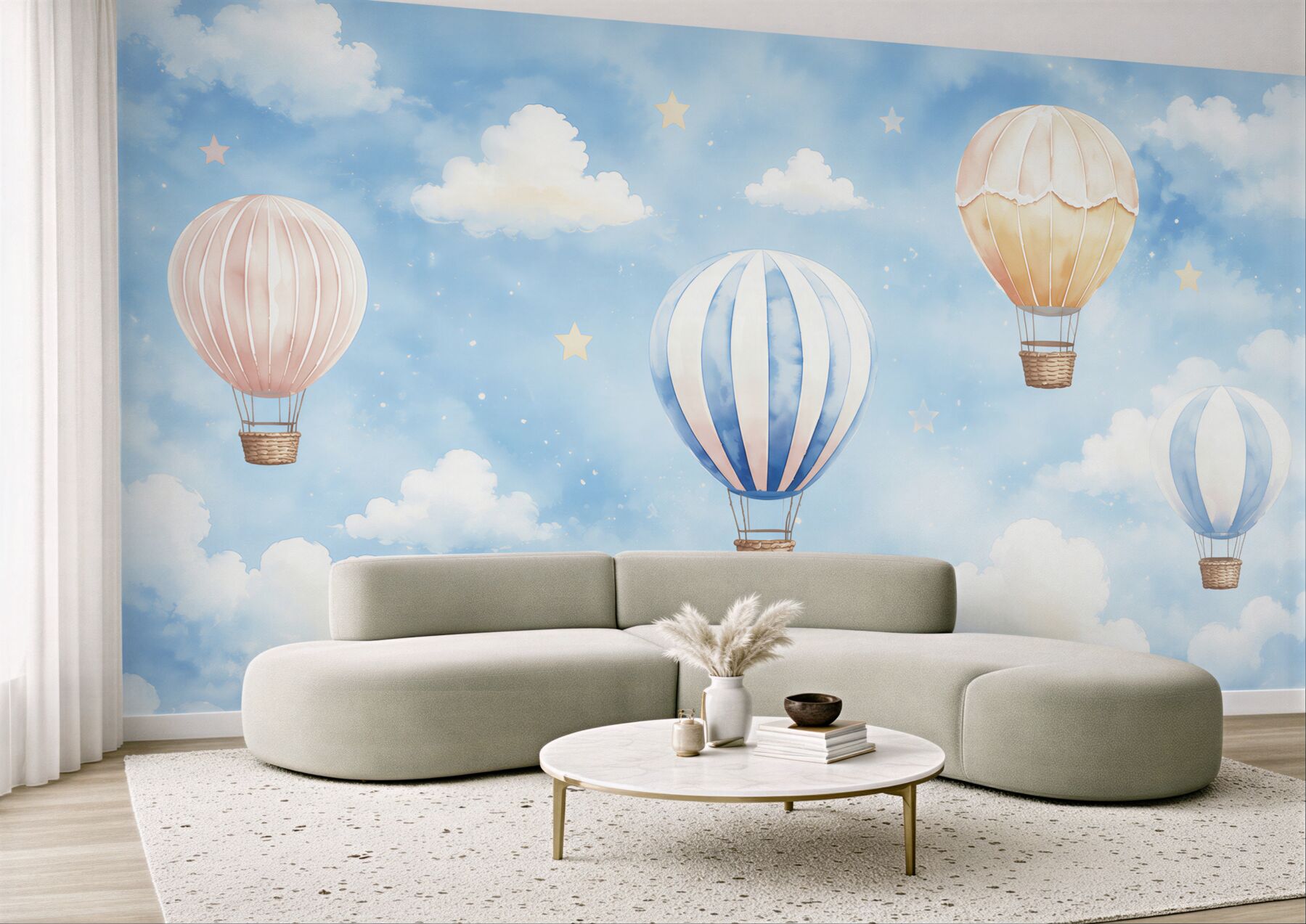 Fototapeta Balony na niebie z chmurami?v2345