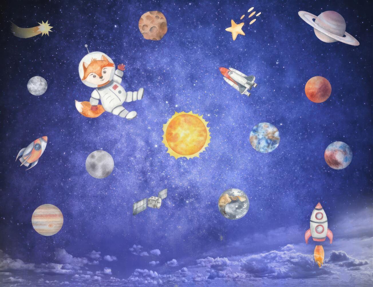 Fototapeta Lis w kosmosie