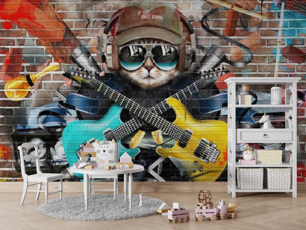 Fototapeta Graffiti ze stromym kotem
