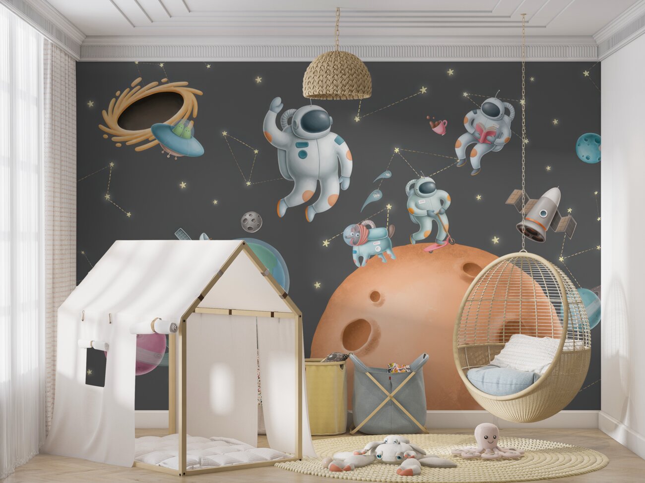 Fototapeta Astronauci szybują w kosmosie