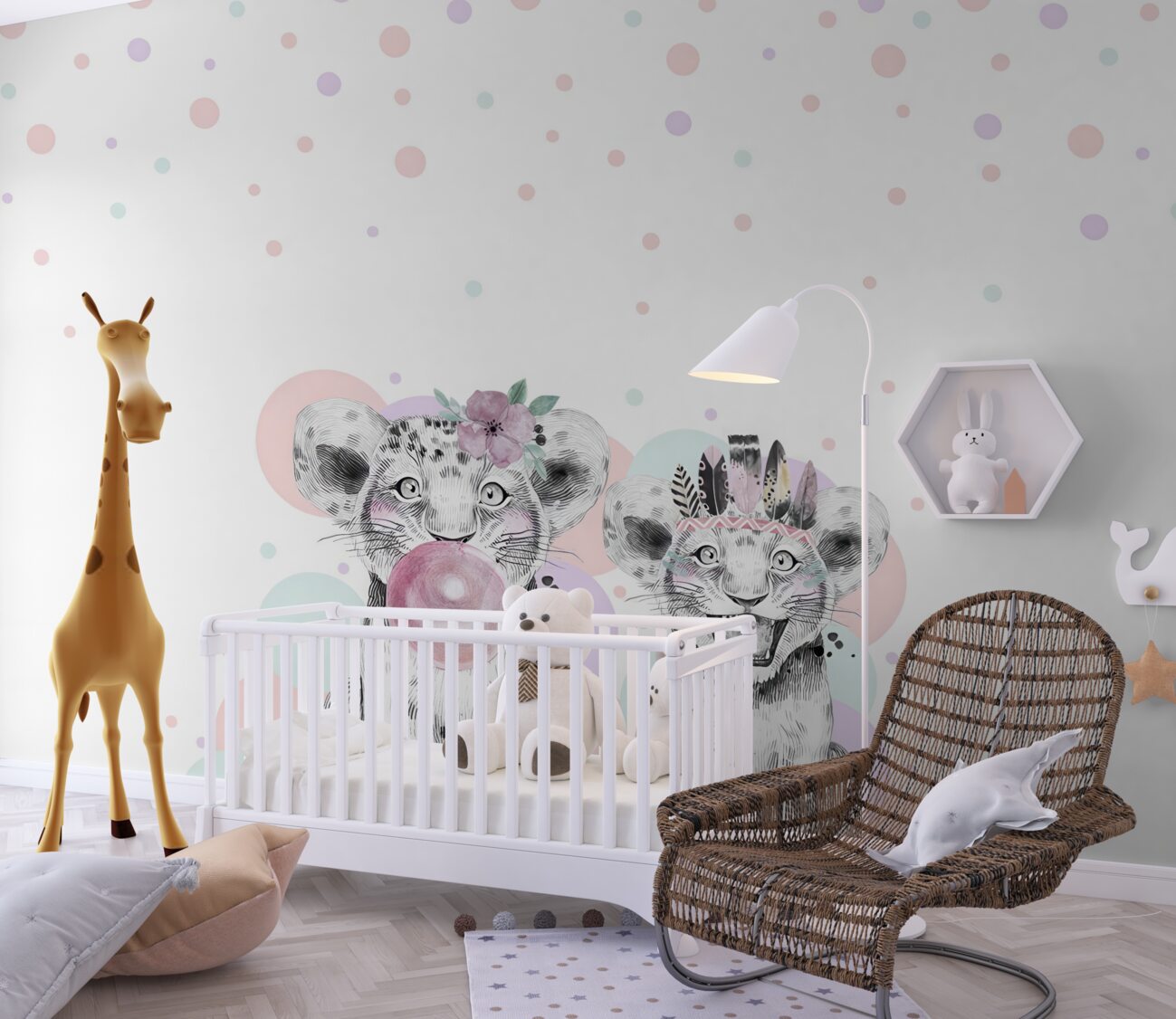 Fototapeta Lion -Baby nasycona gumą do żucia