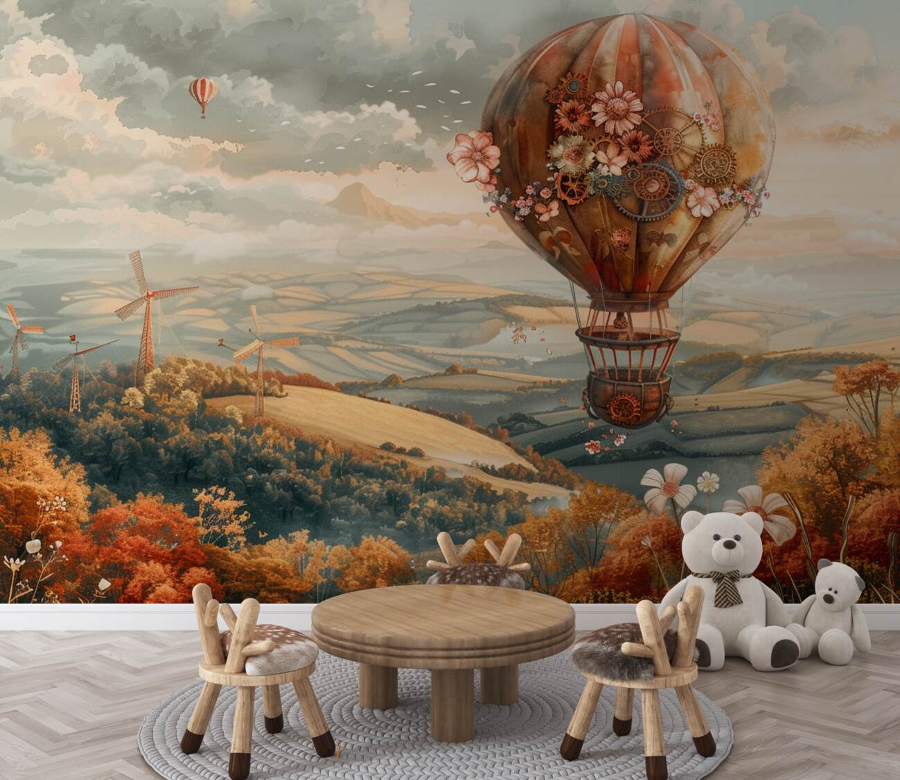 Fototapeta Balon leci nad pola