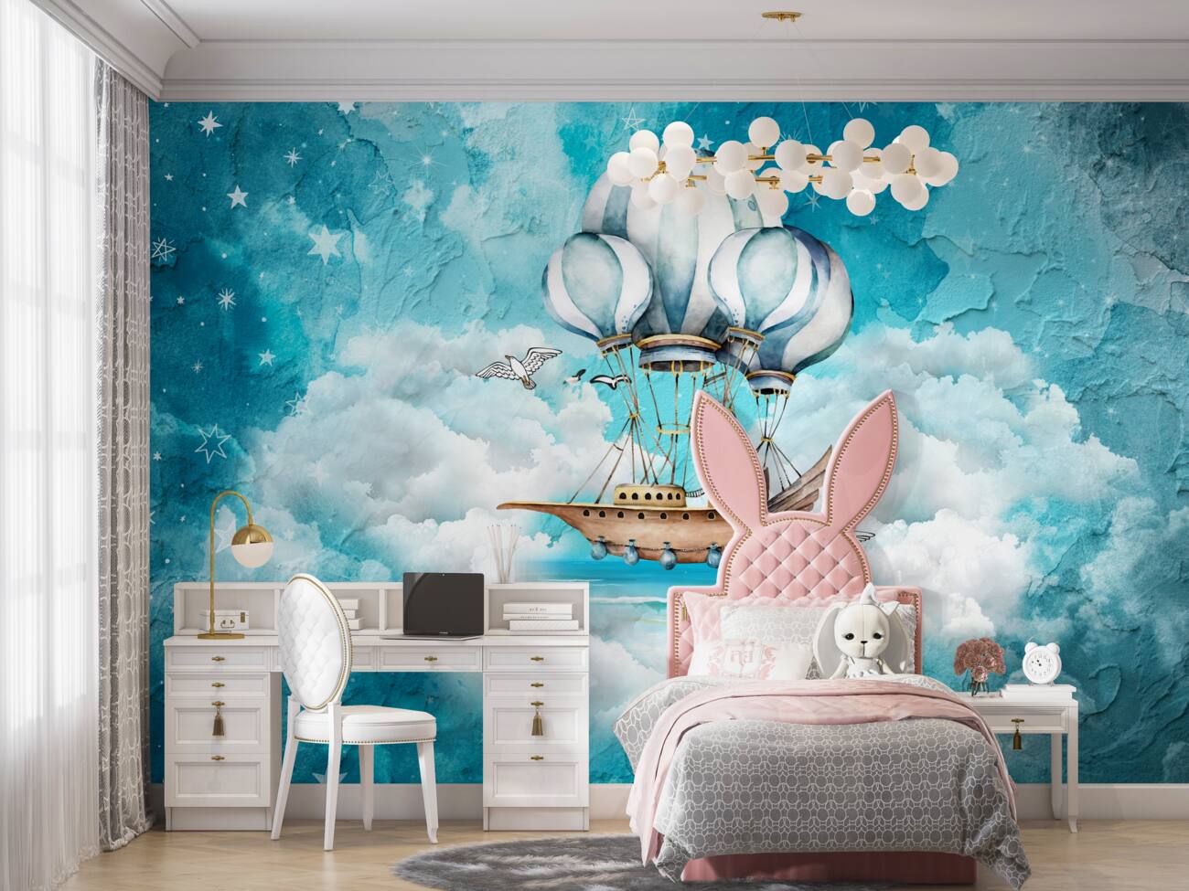 Fototapeta Na statku stały balony