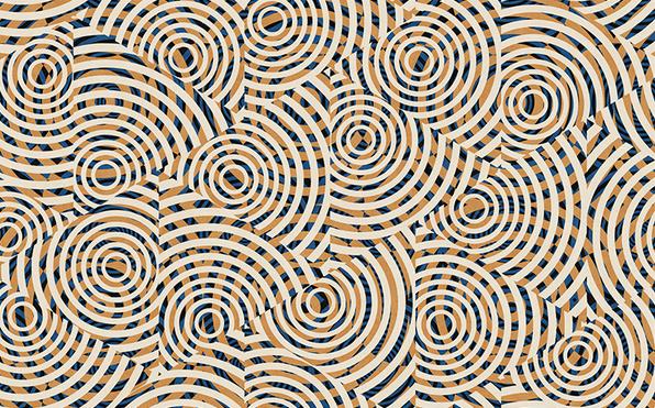 Fototapeta swirl błękitny pomarańczowy