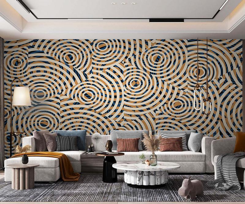Fototapeta swirl błękitny pomarańczowy