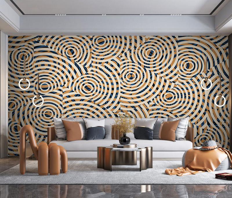 Fototapeta swirl błękitny pomarańczowy