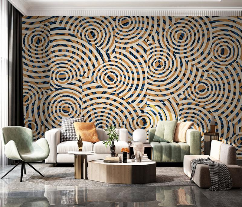 Fototapeta swirl błękitny pomarańczowy